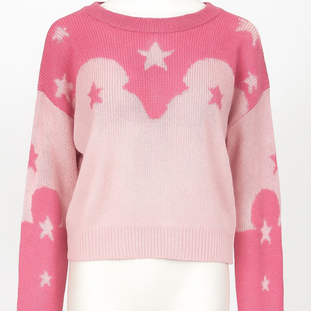 Starry Pink Women's Crew Neck Sweater